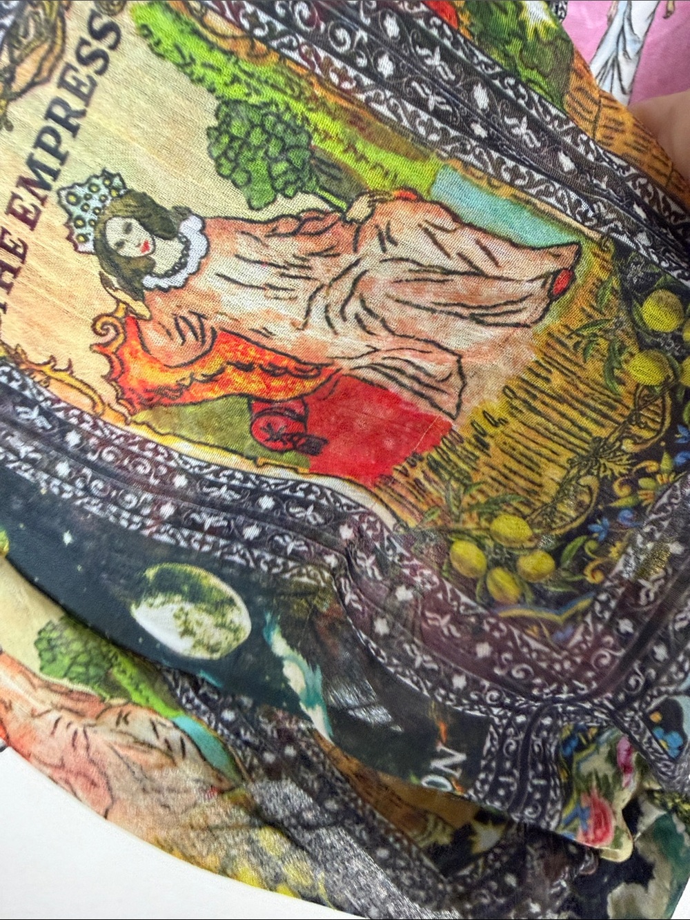 Alice + Olivia Wan Silk Blouse in Enchanted Tarot - Picture 12 of 14